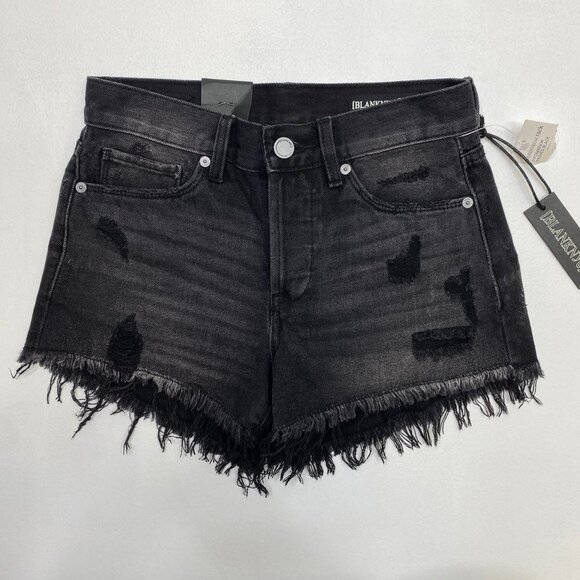 NWT BLANKNYC Black High Waist Distressed Shorts - Picture 2 of 10